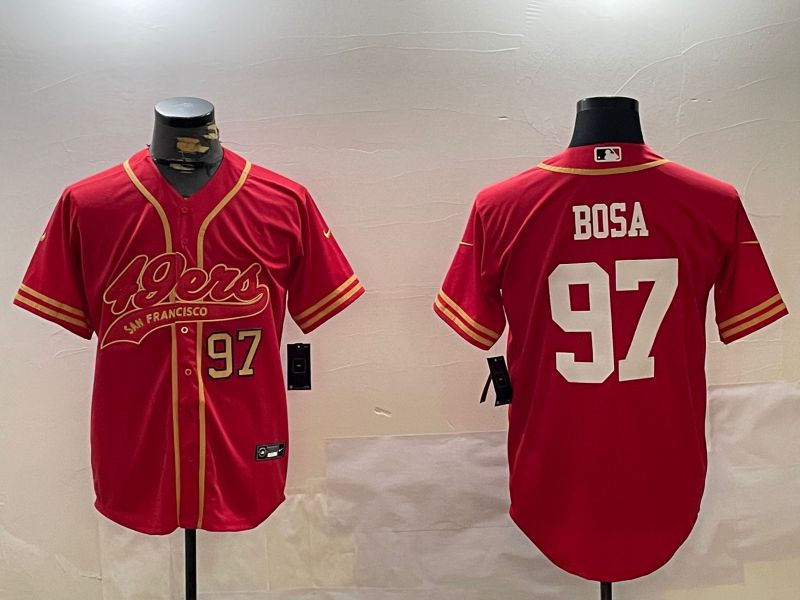 Men San Francisco 49ers #97 Bosa Red Joint Name 2024 Nike Limited NFL Jersey style 12094->san francisco 49ers->NFL Jersey